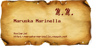 Maruska Marinella névjegykártya